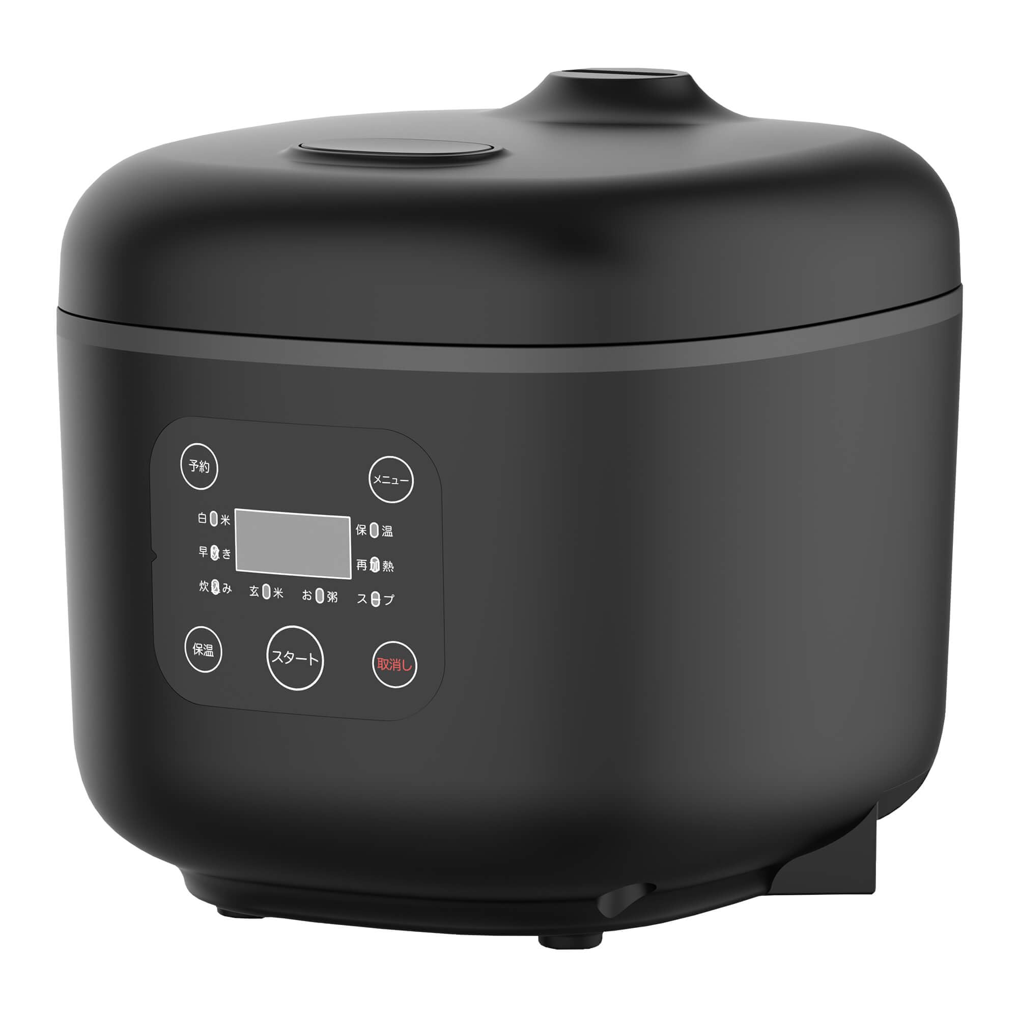 Amazon | 多機能炊飯器 3合 マイコン式 ブラック 一人暮らし 温度